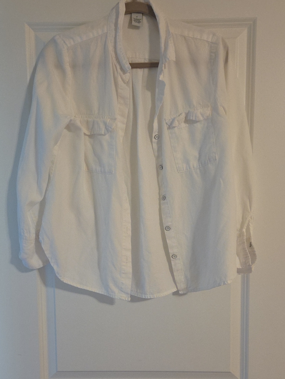 Carmen Marc Valvo White Stretch Blouse